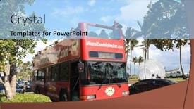  Presentation with miami beach - Presentation design having miami-beach-florida-usa-january background and a light blue colored foreground