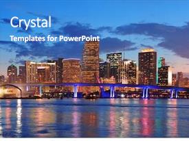Miami Backgroundpowerpoint Miami City Skyline Panorama PPT template 40 | CrystalGraphics