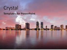 Miami Backgroundpowerpoint Miami City Skyline Panorama PPT template 36 | CrystalGraphics