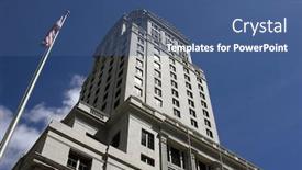  Presentation with miami - Colorful PPT theme enhanced with miami dade county courthouse historic landmark government building backdrop and a ocean colored foreground