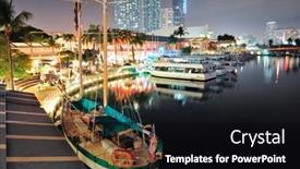  Presentation with miami - Cool new PPT layouts with miami-fl-feb-8-bayside backdrop and a black colored foreground