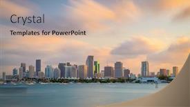  Presentation with miami - Slide deck consisting of miami-florida-usa-downtown-skyline background and a lemonade colored foreground
