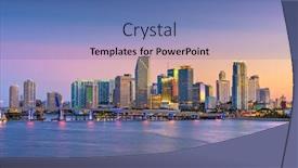  Presentation with miami - Audience pleasing PPT layouts consisting of miami-florida-usa-skyline backdrop and a teal colored foreground