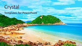  Presentation with water heat - Slide deck featuring miami heat - tropical lagoon with blue clean background and a arctic colored foreground