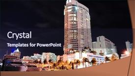  Presentation with miami beach - Colorful slide set enhanced with miami south beach street view backdrop and a wine colored foreground