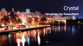  Presentation with miami beach - Audience pleasing slides consisting of miami south beach street view backdrop and a wine colored foreground