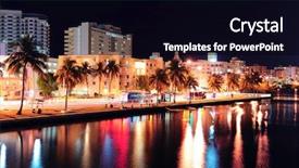  Presentation with miami beach - PPT layouts with miami south beach street view background and a black colored foreground