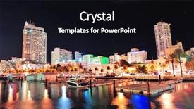  Presentation with miami beach - Beautiful presentation design featuring miami south beach street view backdrop and a black colored foreground