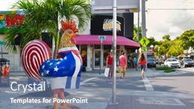  Presentation with cuban - Slides having miami-united-states-december-3 background and a teal colored foreground