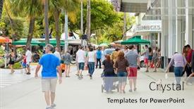  Presentation with miami beach - Audience pleasing presentation theme consisting of miami-usa-may-31-2014 backdrop and a light gray colored foreground