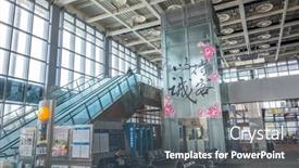  Presentation with rail - Audience pleasing slide deck consisting of miaoli-taiwan-november-14th-2019 backdrop and a ocean colored foreground