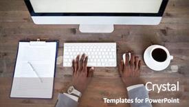  Presentation with human - Cool new PPT theme with mice men - overview of human hands backdrop and a violet colored foreground