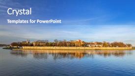  Presentation with rio negro river - Presentation design enhanced with michael - kazimierz district of krakow background and a teal colored foreground