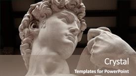  Presentation with michelangelo - Presentation having michelangelo in florence italy architecture background and a gray colored foreground