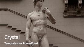  Presentation with michelangelo - Presentation design having michelangelo in florence italy architecture background and a gray colored foreground