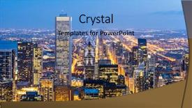  Presentation with chicago - Beautiful PPT theme featuring downtown in chicago city illinois backdrop and a light blue colored foreground
