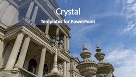  Presentation with building houses - Slides enhanced with state capitol is the building background and a teal colored foreground