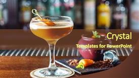  Presentation with cereal bar snacks - Colorful theme enhanced with micology - cocktail in the bar backdrop and a  colored foreground