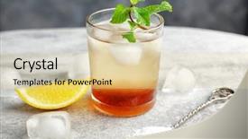  Presentation with ice lemon tea - Amazing PPT layouts having micology - composition with mint julep lemon backdrop and a lemonade colored foreground