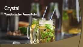  Presentation with mason jar - Presentation theme having micology - mason jars with mint julep background and a wine colored foreground