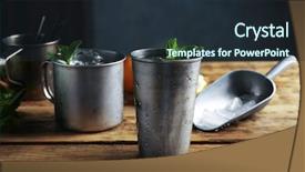  Presentation with nano composites and metal - Cool new slide set with micology - metal glass with mint julep backdrop and a tawny brown colored foreground