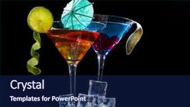  Presentation with molecular - Slide set consisting of micology - molecular mixology - cocktail background and a  colored foreground