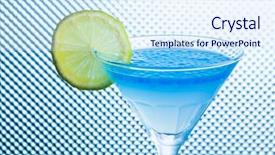  Presentation with caviar - Beautiful PPT theme featuring micology - molecular mixology - cocktail backdrop and a sky blue colored foreground