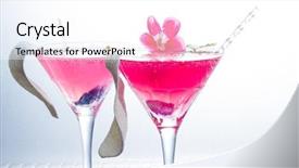  Presentation with molecular - Beautiful slides featuring micology - molecular mixology - two cocktails backdrop and a white colored foreground