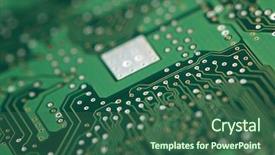  Presentation with controller board - Theme consisting of micro chip on system board background and a  colored foreground