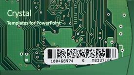  Presentation with motherboard - Beautiful presentation theme featuring micro controller networking - motherboard background - system board backdrop and a ocean colored foreground