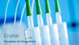  Presentation with lab - Presentation design with micro-dispenser-in-microfluidics-lab background and a light blue colored foreground