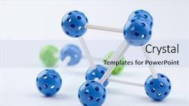  Presentation with micro grid - Beautiful PPT theme featuring micro grid - molecular structure on white backdrop and a light blue colored foreground