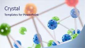  Presentation with micro grid - PPT theme featuring micro grid - molecular structure on white background and a sky blue colored foreground