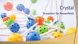  Presentation with micro grid - Cool new PPT theme with micro grid - molecular structure backdrop and a sky blue colored foreground