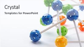  Presentation with micro grid - Cool new PPT layouts with micro grid - molecular structure backdrop and a sky blue colored foreground