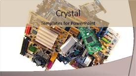  Presentation with magnet - Audience pleasing slides consisting of micro magnet - computer motherboards with fans isolated backdrop and a coral colored foreground