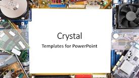  Presentation with hard disk - Presentation theme enhanced with micro magnet - frame with computer motherboards background and a white colored foreground