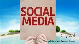  Presentation with social media - Slide deck consisting of micro market - social media card background and a soft green colored foreground