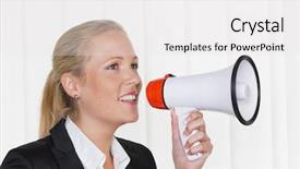  Presentation with hand holding puzzle piece - Presentation with rural foggy road background photo background and a  colored foreground.