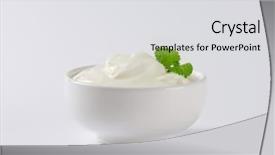  Presentation with sour sop fruit - Slide set consisting of microbial - side view of bowl background and a light gray colored foreground