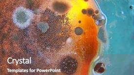  Presentation with microbial biotechnology - Beautiful theme featuring microbial biotechnology - mold growing in a blue backdrop and a tawny brown colored foreground