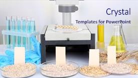  Presentation with biochemistry - Cool new slides with microbiological testing for food quality backdrop and a sky blue colored foreground