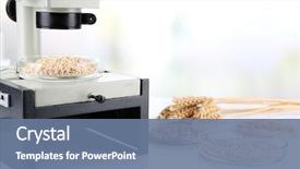  Presentation with food quality - Presentation theme having microbiological testing for food quality background and a ocean colored foreground