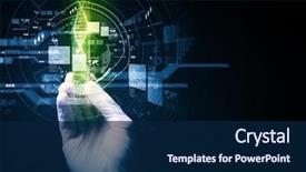  Presentation with microbiology - Amazing theme having microbiology - close up of scientist hand backdrop and a navy blue colored foreground