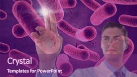  Presentation with mitochondria - Amazing PPT theme having microbiology - digital composite of doctor touching backdrop and a violet colored foreground