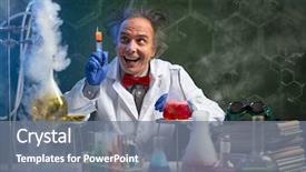  Presentation with injection - Slides featuring microbiology - happy crazy chemistry with injection background and a gray colored foreground