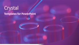  Presentation with fluid - Cool new theme with microbiology - pipette adding fluid backdrop and a violet colored foreground