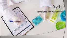  Presentation with clinical chemistry - Beautiful slides featuring microbiology - science chemistry biology medicine backdrop and a light gray colored foreground