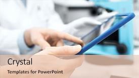  Presentation with chemistry tablet - PPT layouts having microbiology - science chemistry technology biology background and a lemonade colored foreground