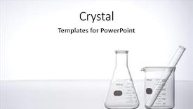  Presentation with microbiology - Slides enhanced with microbiology test - research laboratory glassware background and a white colored foreground